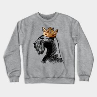 Giant Schnauzer Dog King Queen Wearing Crown Crewneck Sweatshirt